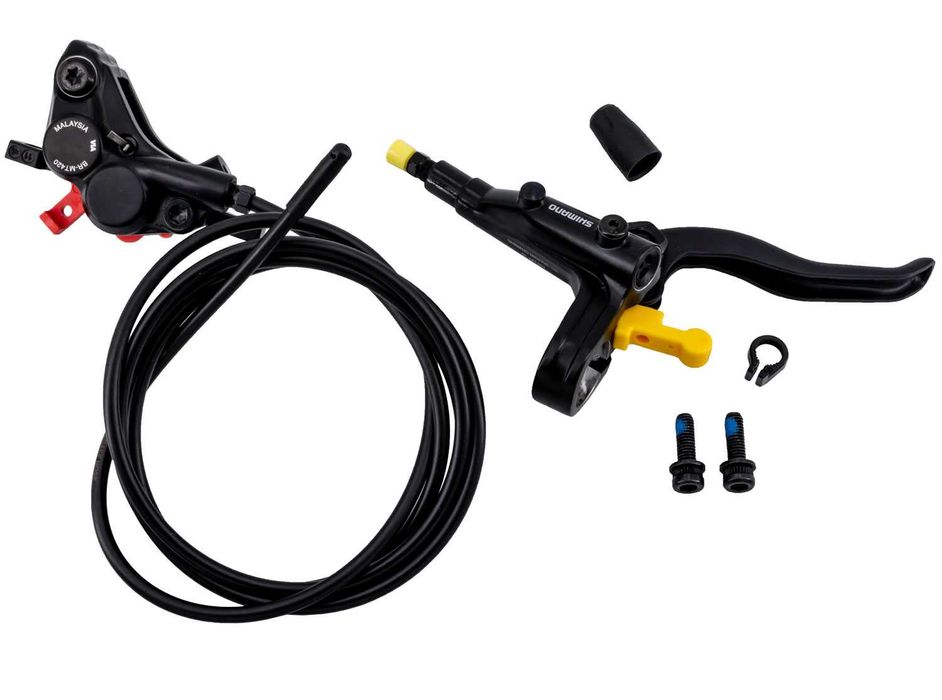 Shimano BR-MT420+BL-MT401, 4-бутални BR-MT420 и 2-бутални BR-MT410, хидравлични дискови спирачки
