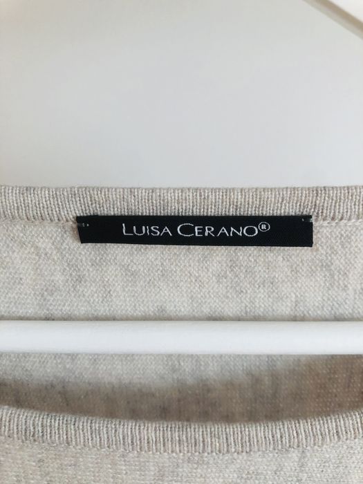 Pulover maneci 3/4, lana&matase&casmir, marimea 38