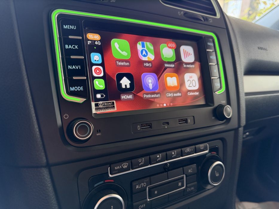 Navigatie cu lumini ambientale VW Sear Skoda - Carplay si Android Auto Wireless