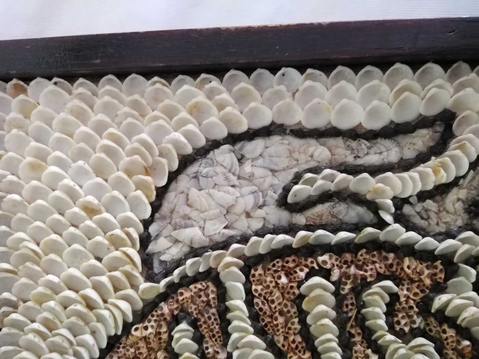 Decoratiune tip tablou handmade din elemente marine- goldenfish Cuba