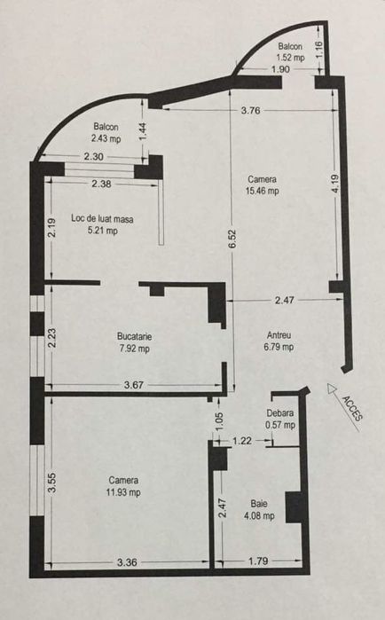 Apartament 2 camere, proprietar, circumvalatiunii