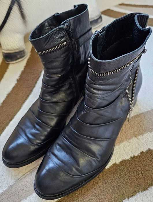 Дамски кожени боти Gianni (40 рр) и Gabor (7 1/2) - отлични!