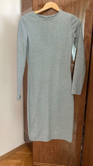 Дамска рокля в сив цвят, размер XS-S