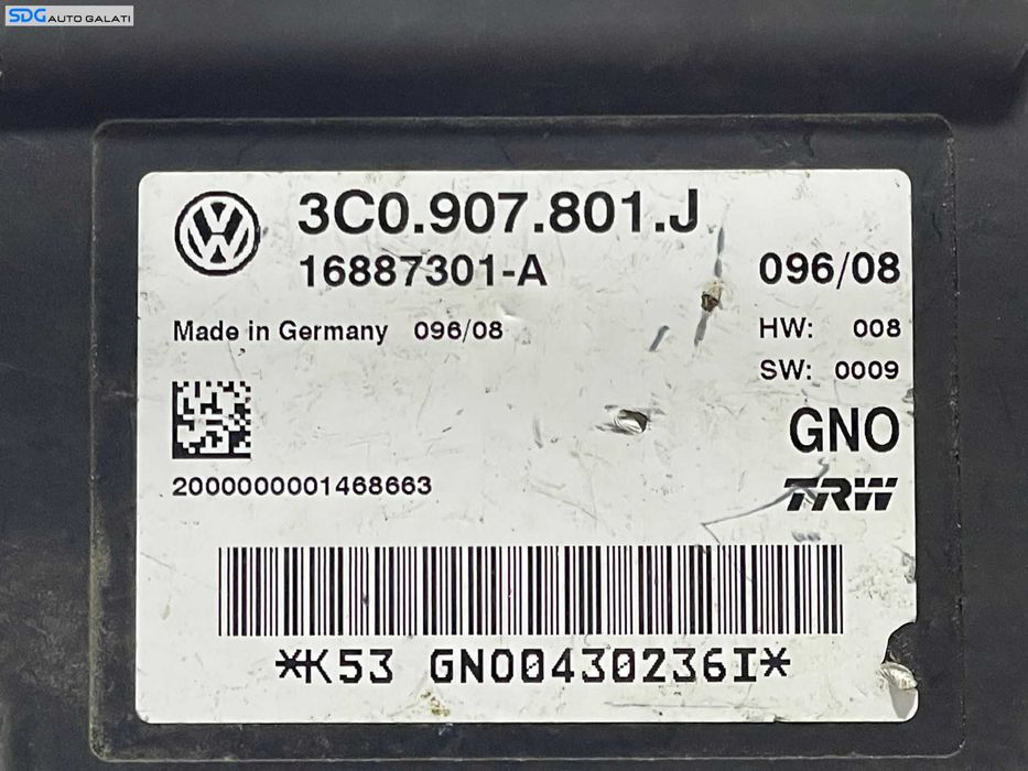 Modul Unitate Calculator Frana de Mana Electrica Volkswagen Passat CC 2008 - 2012 Cod 3C0907801J 3C0.907.801.J [L3281]
