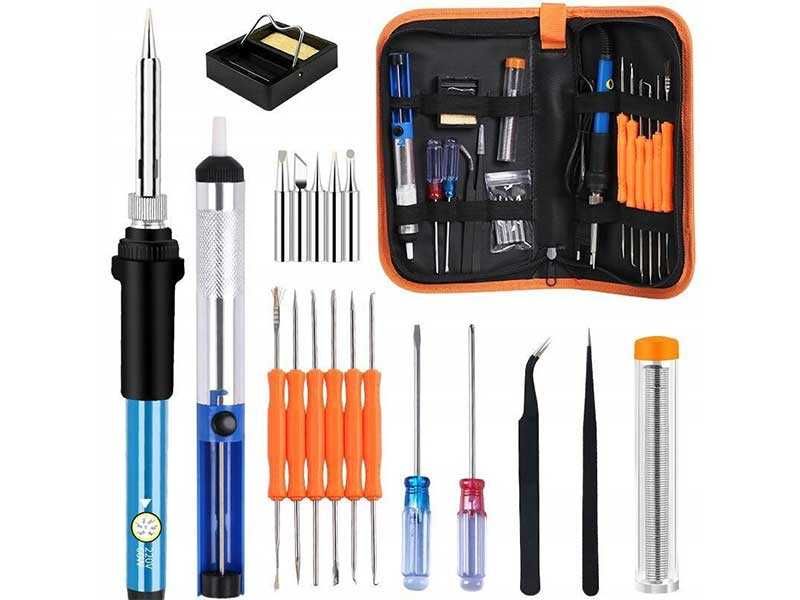 Trusa Accesorii Lipit Letcon Reglare Temperatura 60W Pompa Pensete