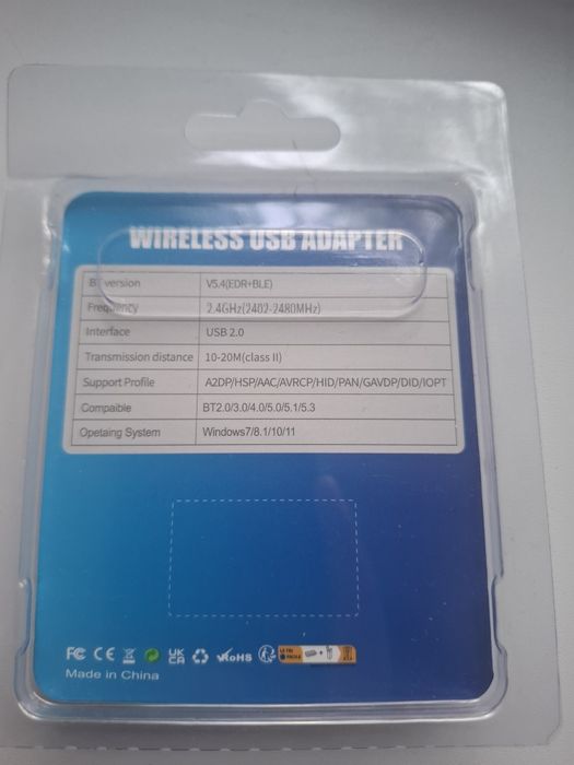 Новый Bluetooth 5.4 USB адаптер для ПК и ноутбука