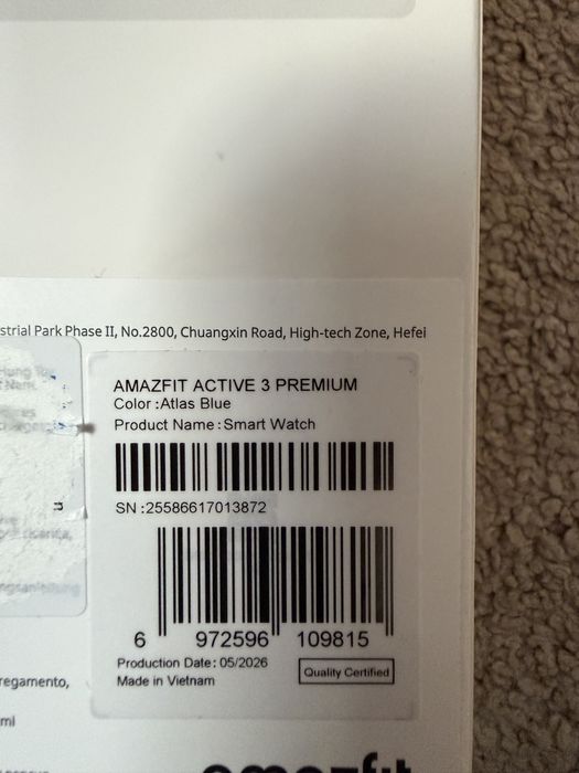 Smartwatch Amazfit Active 3 Premium albastru
