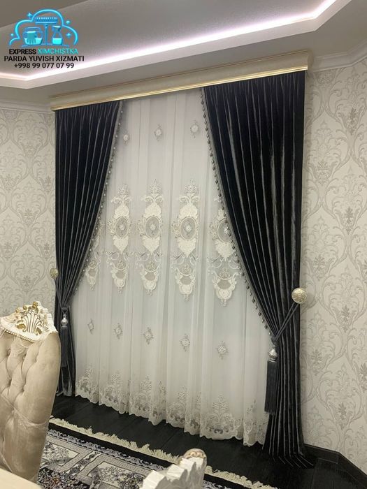 Parda yuvish, Parda tikish, Adyol yuvish, Gilam yuvish