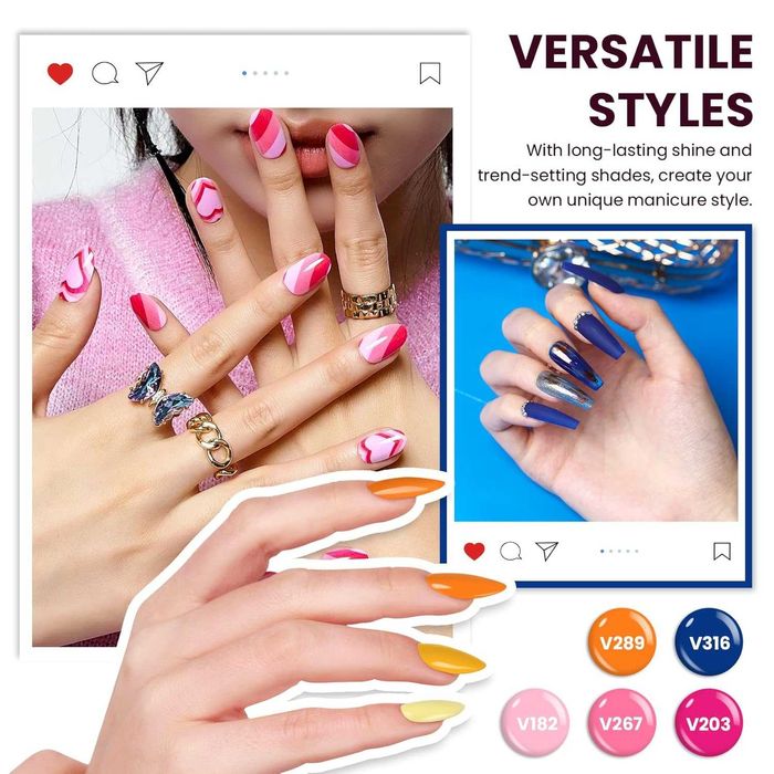 Комплект гел лакове за нокти VANREESA с UV светлина, 36 броя