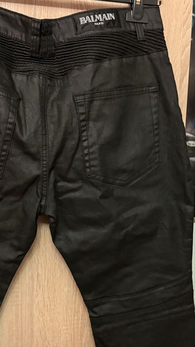 Blugi skinny Balmain Biker Jeans  - waxed- marimea 35 fit 32-33