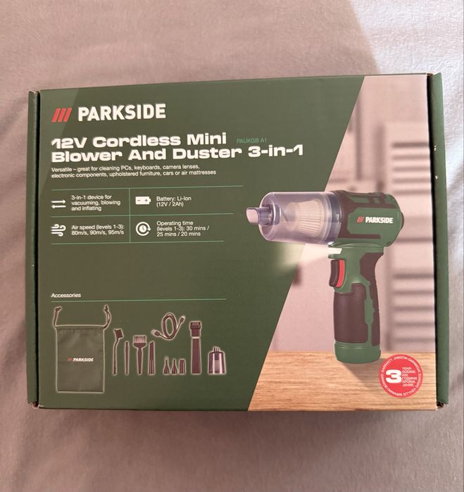 Акумулаторна За колата духалка и прахосмукачка мини модел parkside