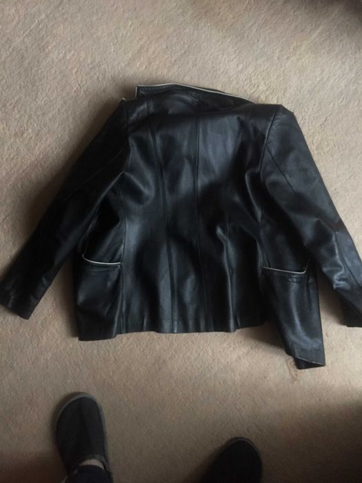 Женский кожаный пиджак р. 46 (L), производство Южная Корея