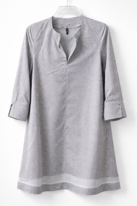 Rochie lejeră cu model geometric, buzunare, Antonia M