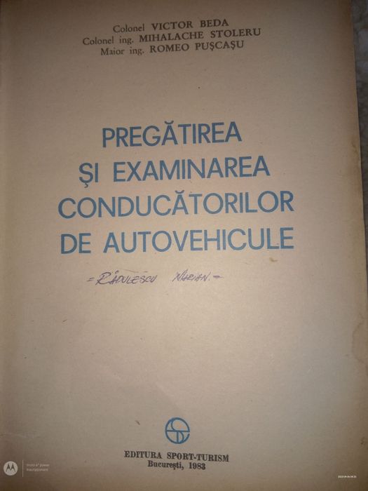 Pregătirea și examinarea conducătorilor de autovehicule