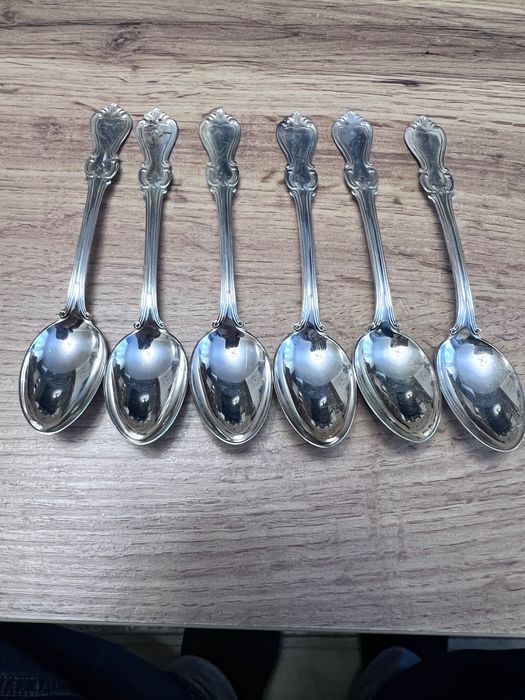 Шест сребърни лъжички проба 830