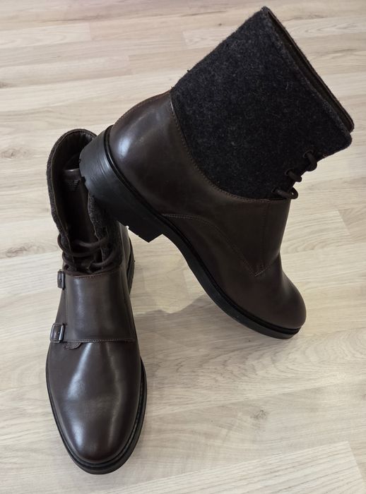 Мъжки боти естествена кожа Armani Jeans