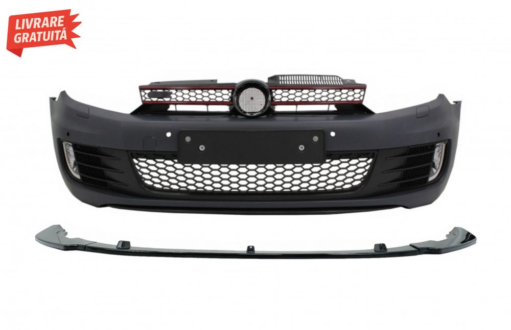 Bara Fata cu Prelungire Lip Negru Lucios VW Golf VI 6 (2008-2013) GTI