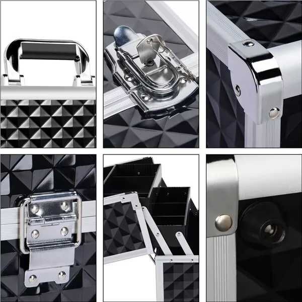 Geanta profesionala machiaj, cutie cosmetică, negru |R 411176 Black