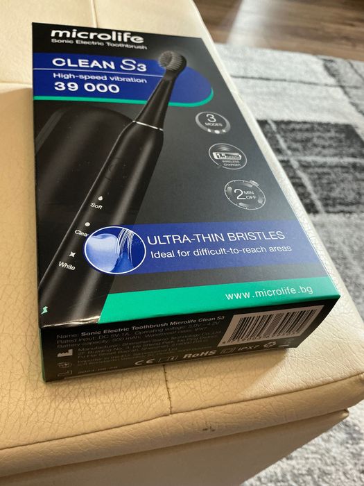 Microlife Clean S3 Звукова електрическа четка за зъби + резервни глави
