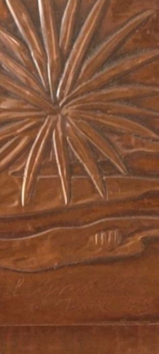 Tablou foiță de cupru pe pal 133x47 cm