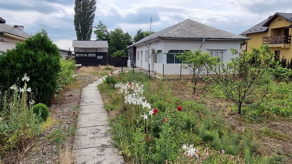 Casa, teren intravilan 2.700mp, 17m desc. DN1, Romanesti, Ju Prahova