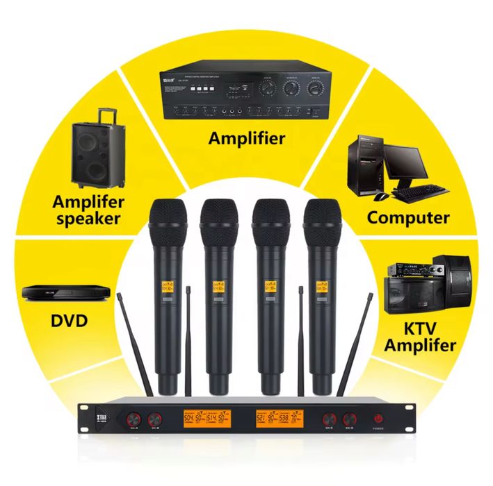 Xtuga A400 динамические безпроводные микрофоны для караоке и вокала