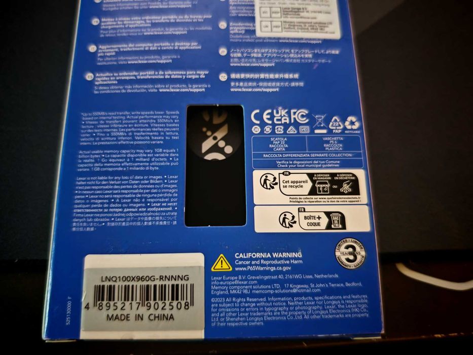 Solid-State Drive (SSD) Lexar NQ100 1TB SSD 2.5" SATA