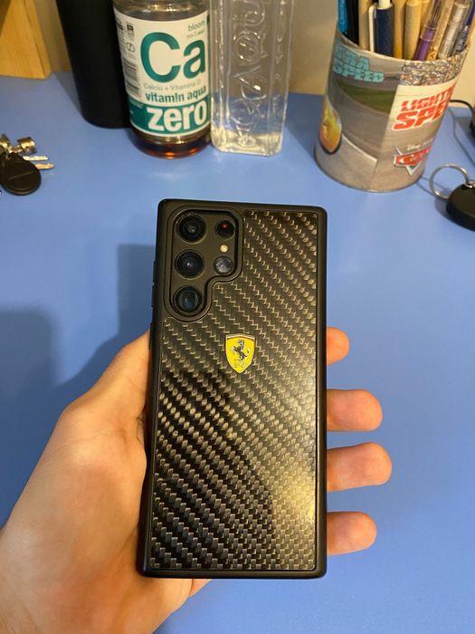 Husa Samsung S22 Ultra Ferrari Carbon Fibre