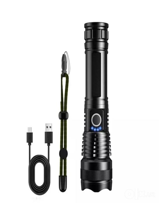 LED chiroq Chiroq Led Zoom P50, USB zaryadlash bilan, 300 m masofa