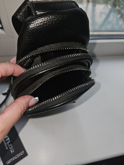 Мужская кожаная барсетка