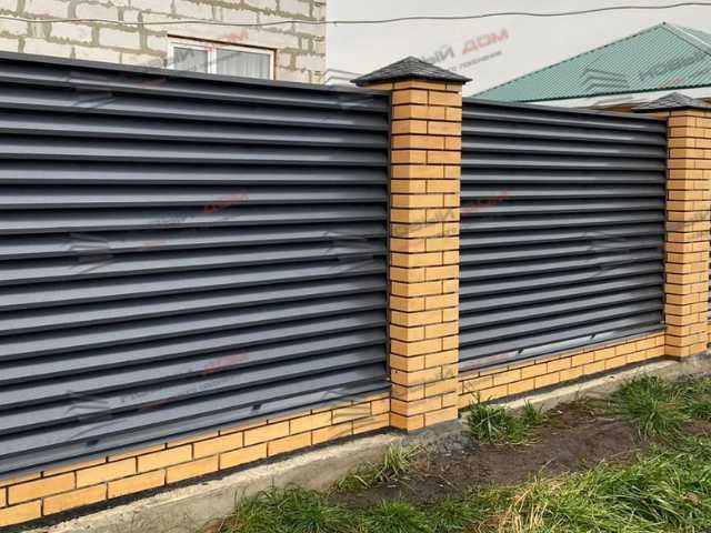 Забор жалюзи горизонтальный