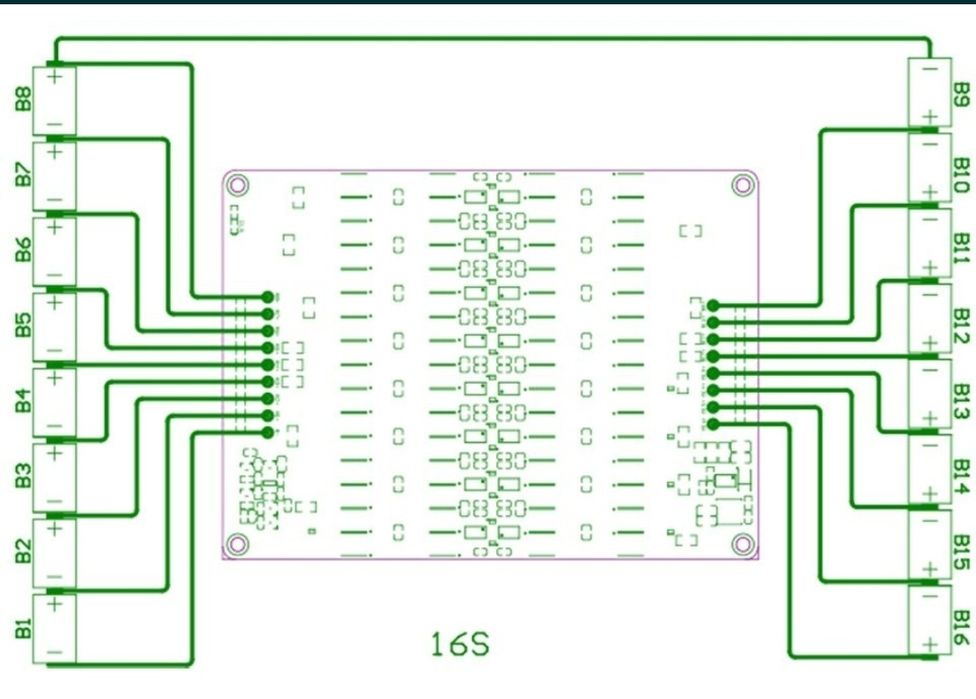 Egalizator egalizor baterii baterie acumulator Lifepo4 12 S - 16S