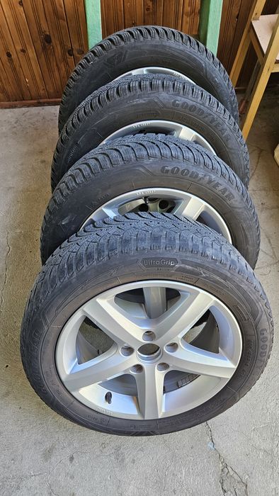 Jante aliaj VW Aspen Good Year 205/55 R16 originale VW + capacele VW