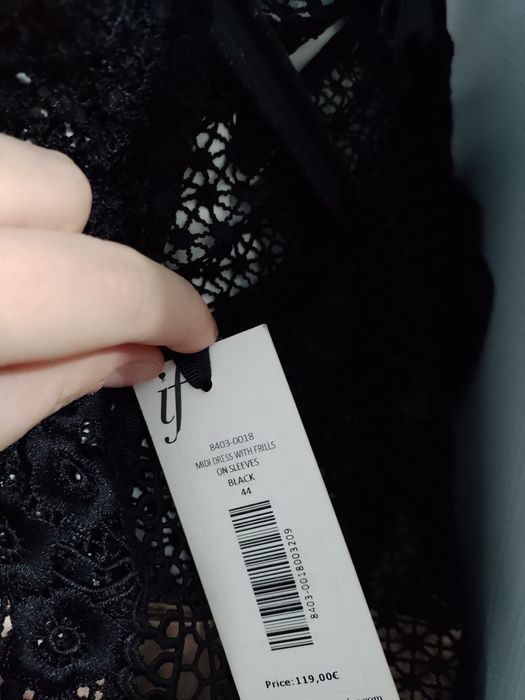 BF lichidare- Rochie cocktail eleganta midi cu dantela 42-44 - produs