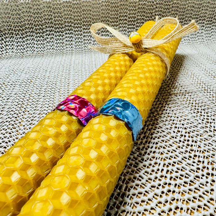 Ритуални сватбени свещи 2 броя ръчно направени