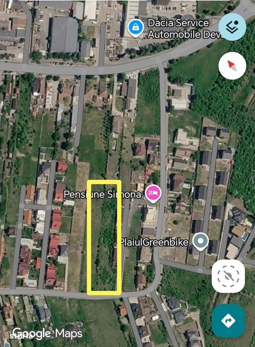 Teren intravilan str Sadoveanu Deva