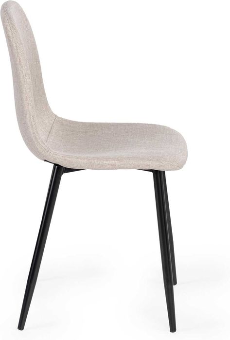 Set 4 scaune textile cu picioare metalice, design scandinav