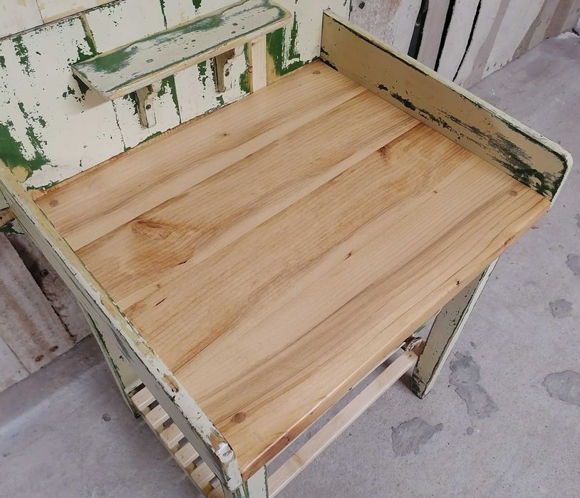 REDUCERE - Mobilier baie lemn/Corp Chiuveta/Toaleta veche cu oglinda