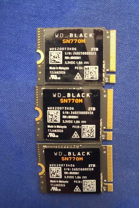 SSD WD Black SN770M de 2TB PCI Express 4.0 x4 M.2 2230 , mic de 30 mm , nou, original