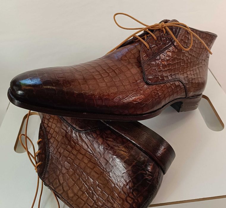 Ghete de lux 44 44.5 45 lucrate manual GREVE NOI piele naturala premiu