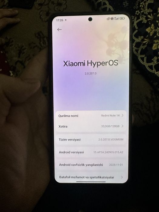 Redmi Note 14 6/ 128 yangi telifon