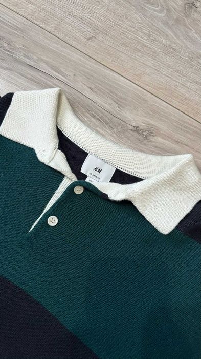 Мъжки пуловер с яка размер M relaxed fit