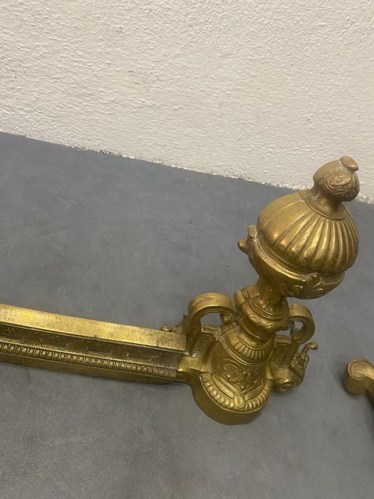 Решетка за камина от масивен месинг