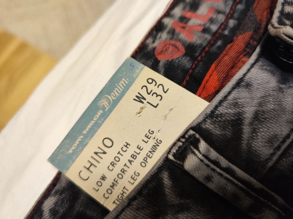 Дамски дънки черен деним 29/32 Tom Tailor нови