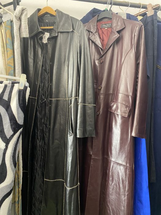 Haine lungi din piele naturala