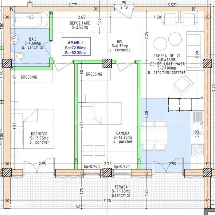Apartament cu 3 camere, in bloc nou – finalizare februarie 2026