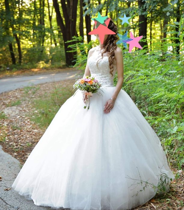 Булчинска рокля модел "Принцеса" като нова