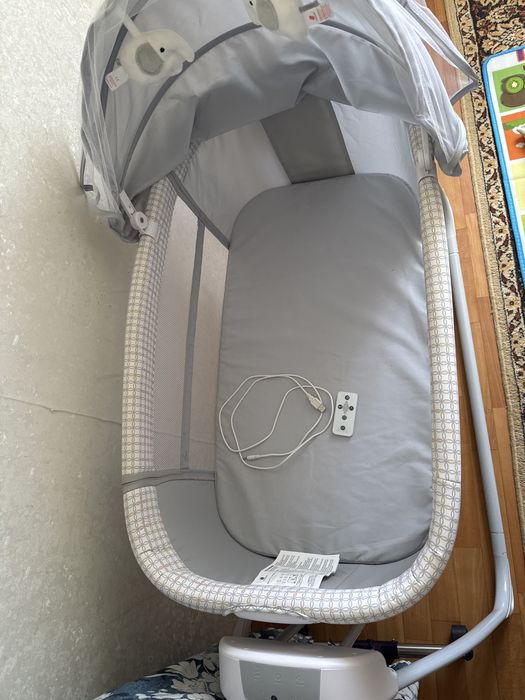 Манеж детский серый