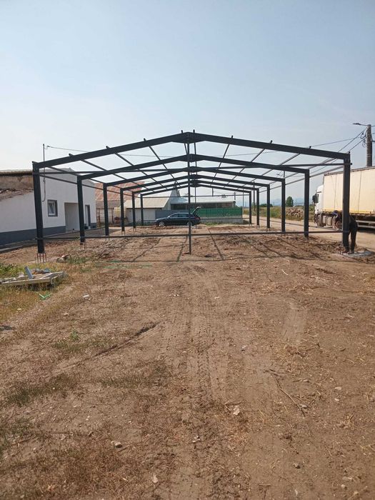 Vand structura metalica, hala completa cu panou sandich