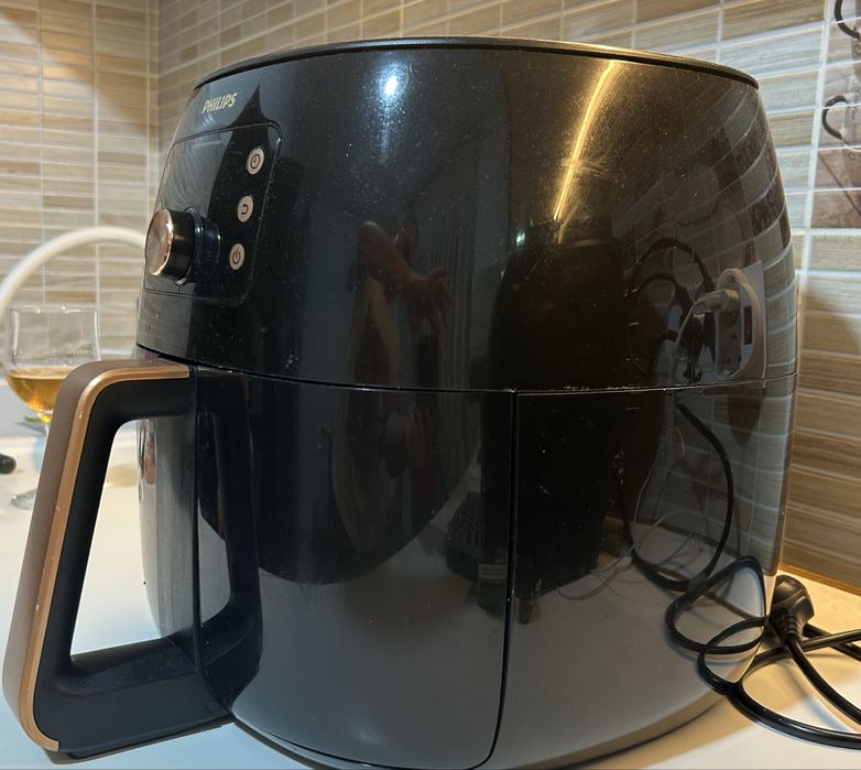 Friteuza cu aer cald, Philips, Smart Airfryer XXL, Negru